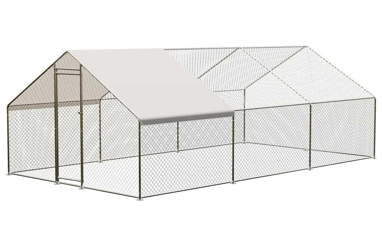 Cotet (tarc) pasari 6x3x1.95m, otel galvanizat Suprafața: 18m² NOU