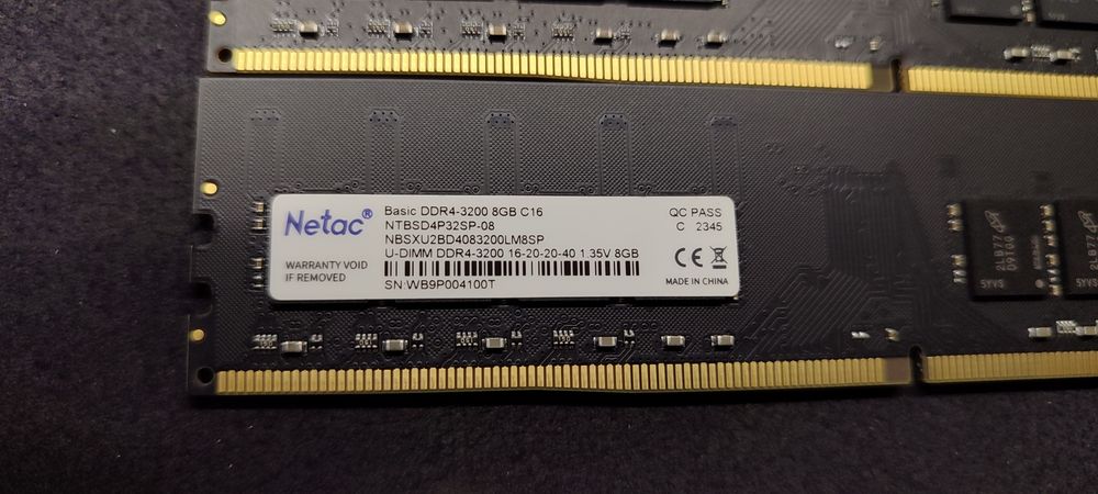 ОЗУ(оперативная память) Netac DDR4 8GB (2×8GB) 3200MHz-комплект