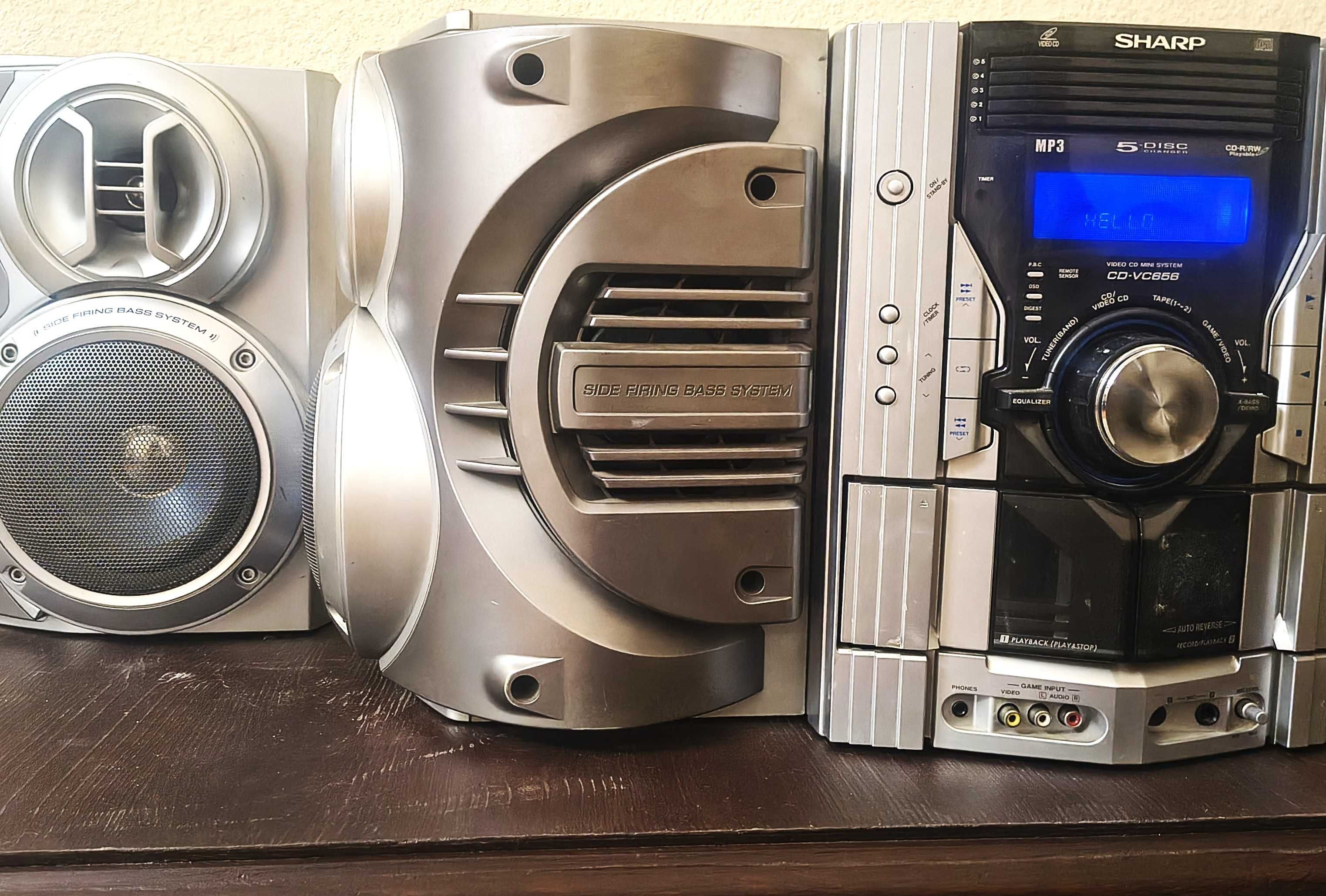 Музыкальный центр  CD-VC 656 W SHARP .380вт 8 динамиков