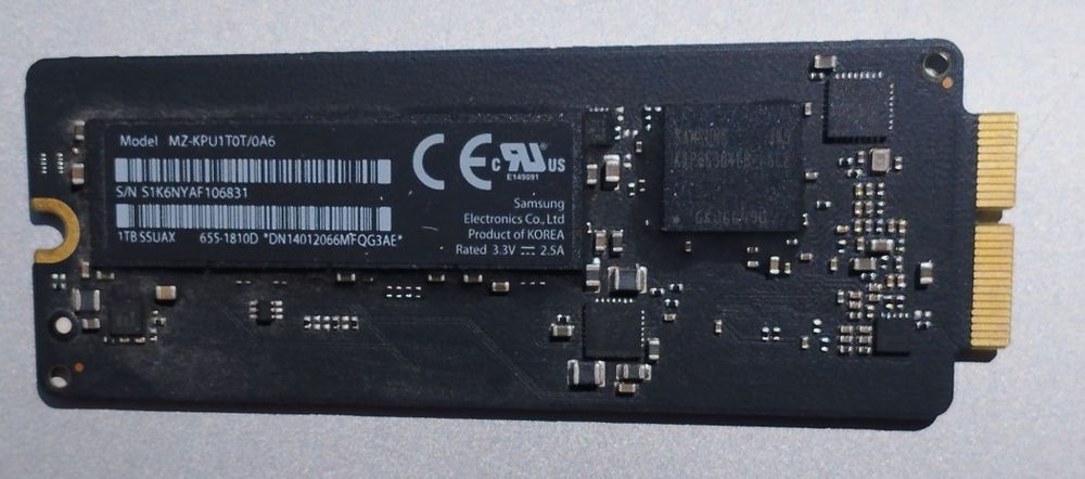 ssd 128/256гб/ 1тб  для macbook