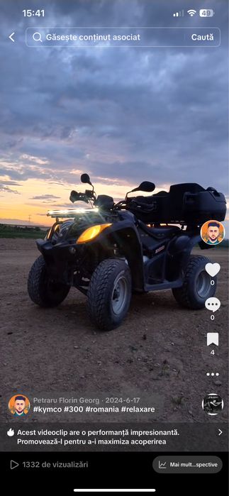 ATV kymco mxu 300 fiabil si gata de drum