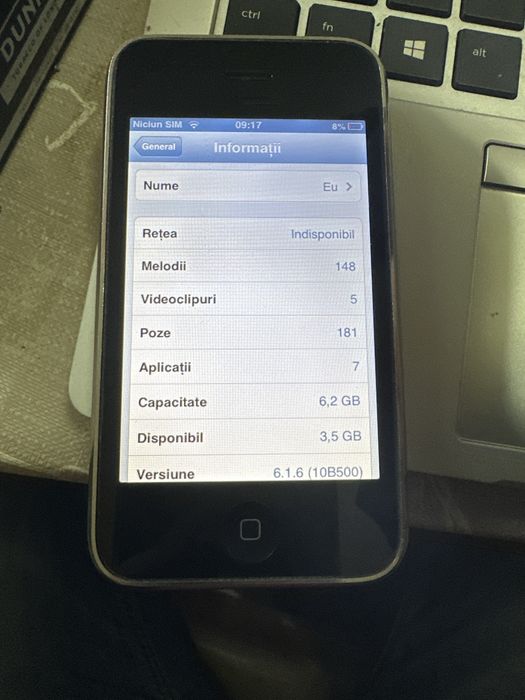 iphne 3 gs ,8 gb liber retea