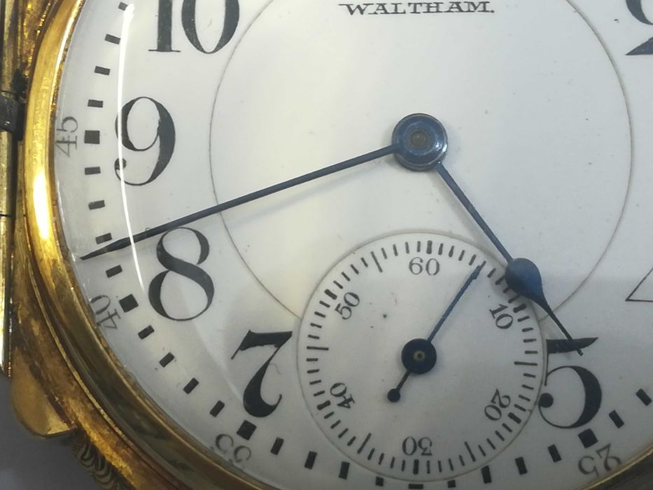 WALTHAM златен джобен часовник– USA multi-color gold 14k, 3 цвята