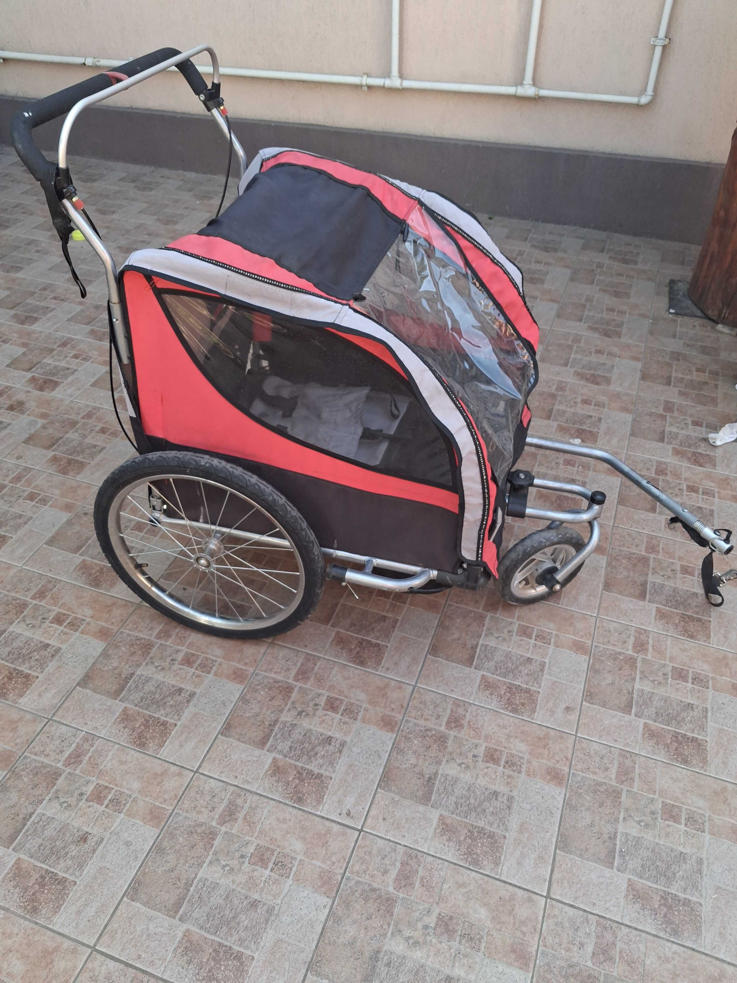 Remorcă bicicleta Kranich 2 copii