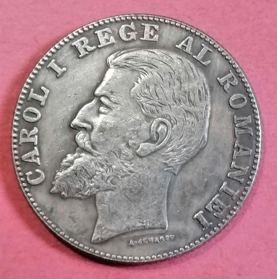 Moneda 2 lei 1894, 1900, 1901 rebatere modernă
