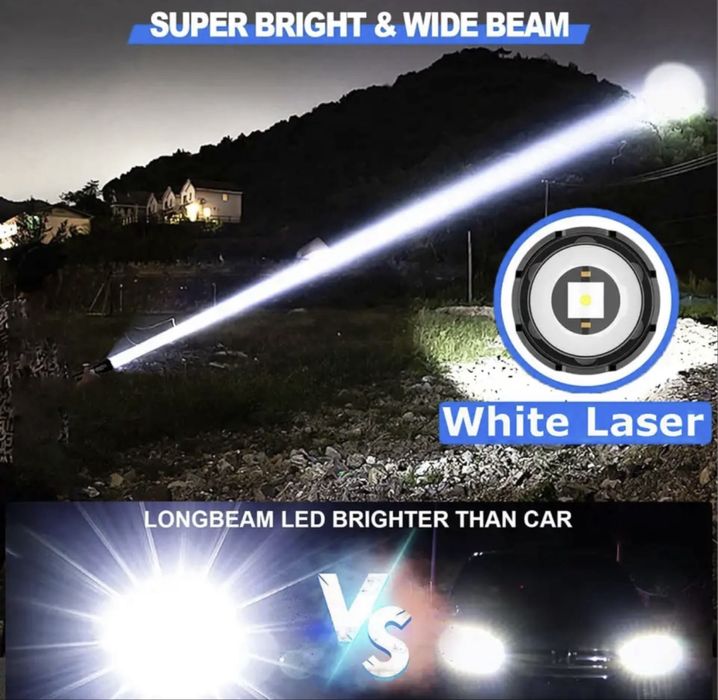 Lanterna 100000 lumeni, led 35w, 3000 metri noua