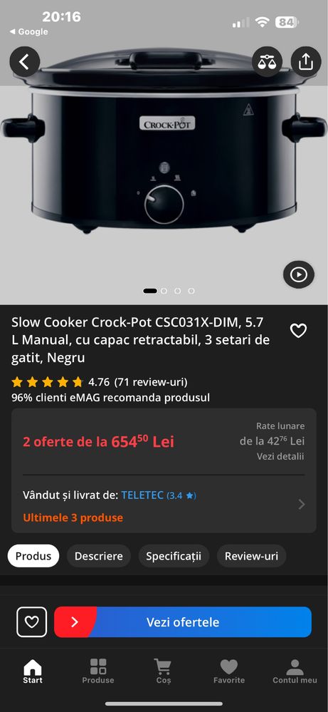 Cratita Slow Cooker