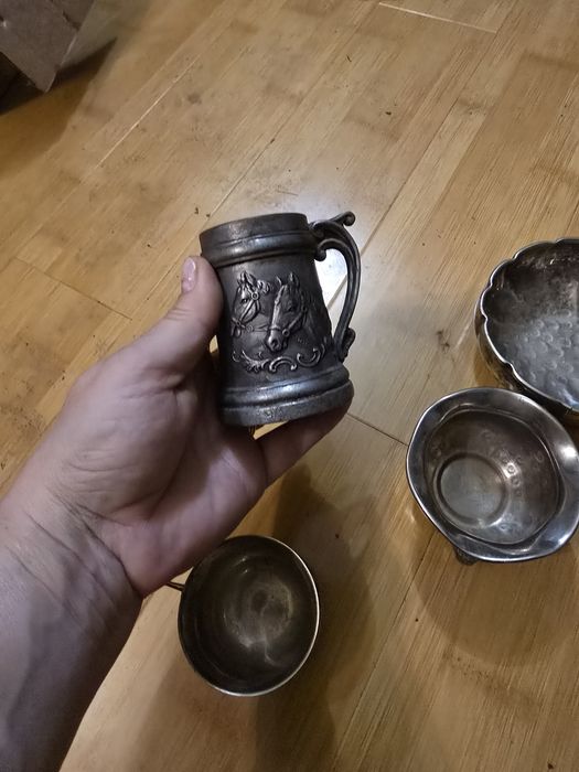 Piese di alama argintata antichizat