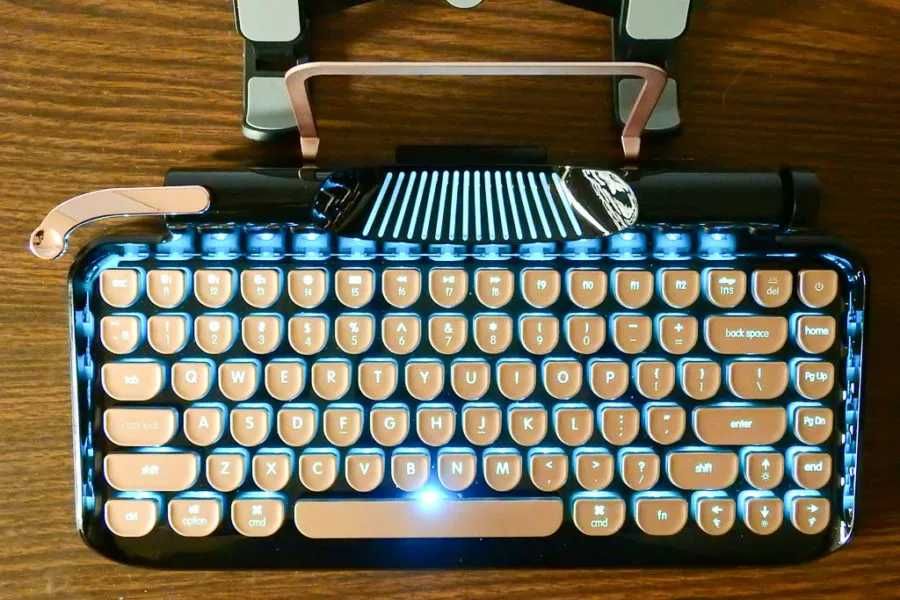 Tastatura mecanica, iluminata, deosebita, retro style model KnewKey