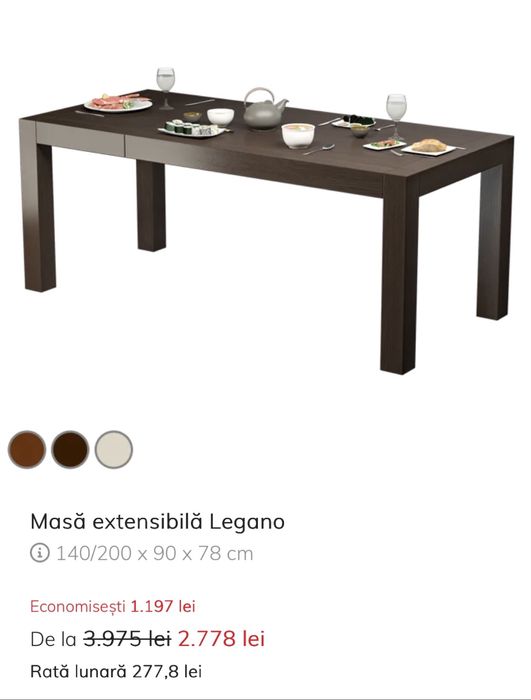 Masa extensibila Legano (LEMS), in stare excelenta