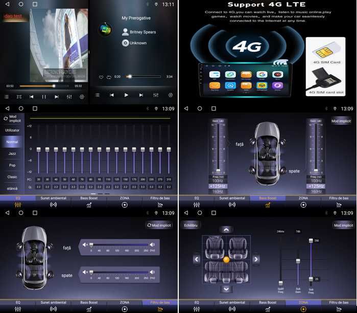 Navigație 7inch Universala 4G+32G, 8Core, CarPlay, Modul Sim