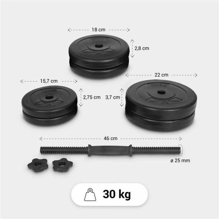 Set gantere E-Series 25 mm 30 kg GYRONETICS