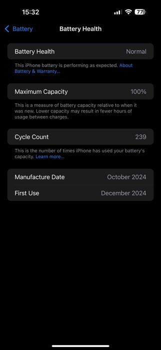Iphone 16 pro max 256 baterie 100%