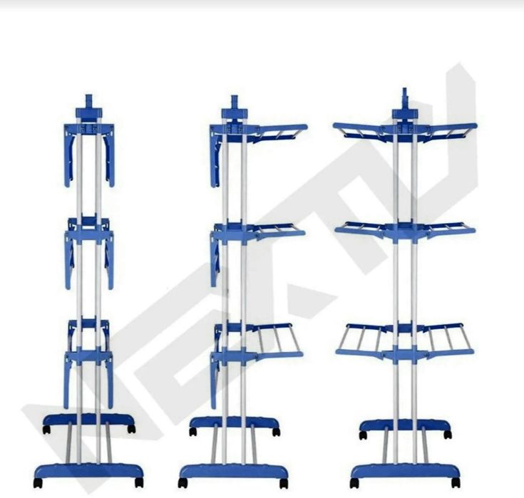 Uscator pentru rufe pliabil cu 3 nivele și 2 suporți pentru umerase