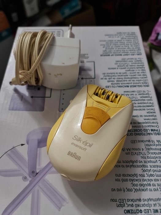 Epilator Braun Silk epil Eversoft Braun cu incarcator si husa