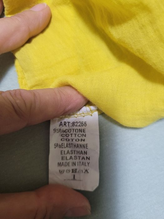 Жълта лятна рокля – Made in Italy, памук с еластан