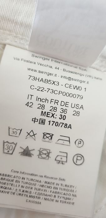 VERSACE JEANS COUTURE Crop Womens Size 28 ОРИГИНАЛ! Дамски Дънки!