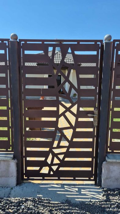 Gard panou metalic, gard ornamental metalic