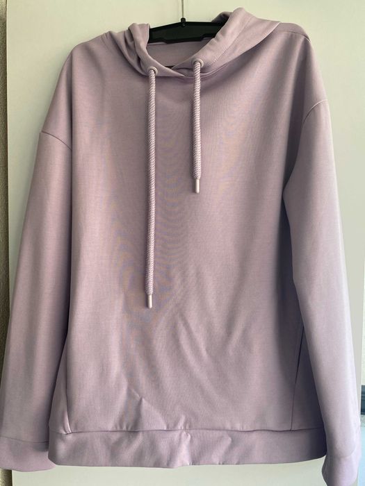 Hanorac lila, marime S/36, gluga, buzunare, molton cu vascoza, nou
