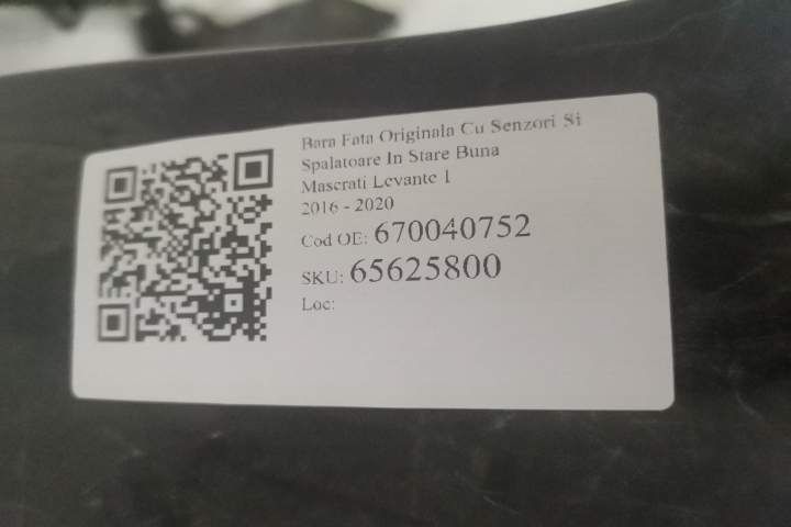 Bara Fata Originala Cu Senzori Si Spalatoare In Stare Buna Maserati  L