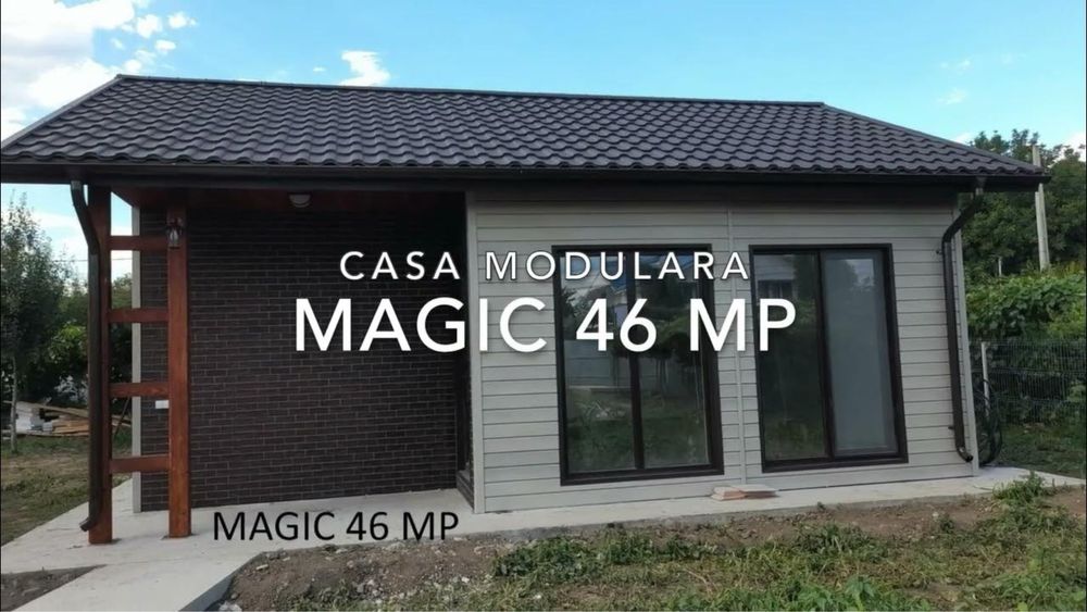 Casa pe structura metalica cu panou sandwich la cheie