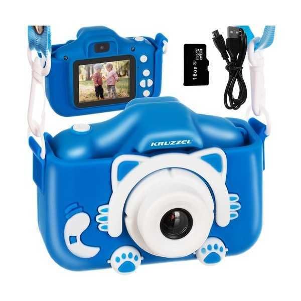 Aparat foto digital pentru copii Kitty, 2 inch, 3MP, card 16GB Kruzzel