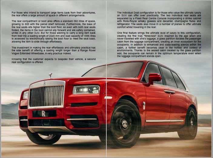 Колекционерски прес кит брошура списание книга Rolls-Royce Cullinan