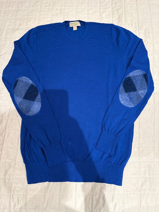 Тъмно син дамски вълнен пуловер BURBERRY