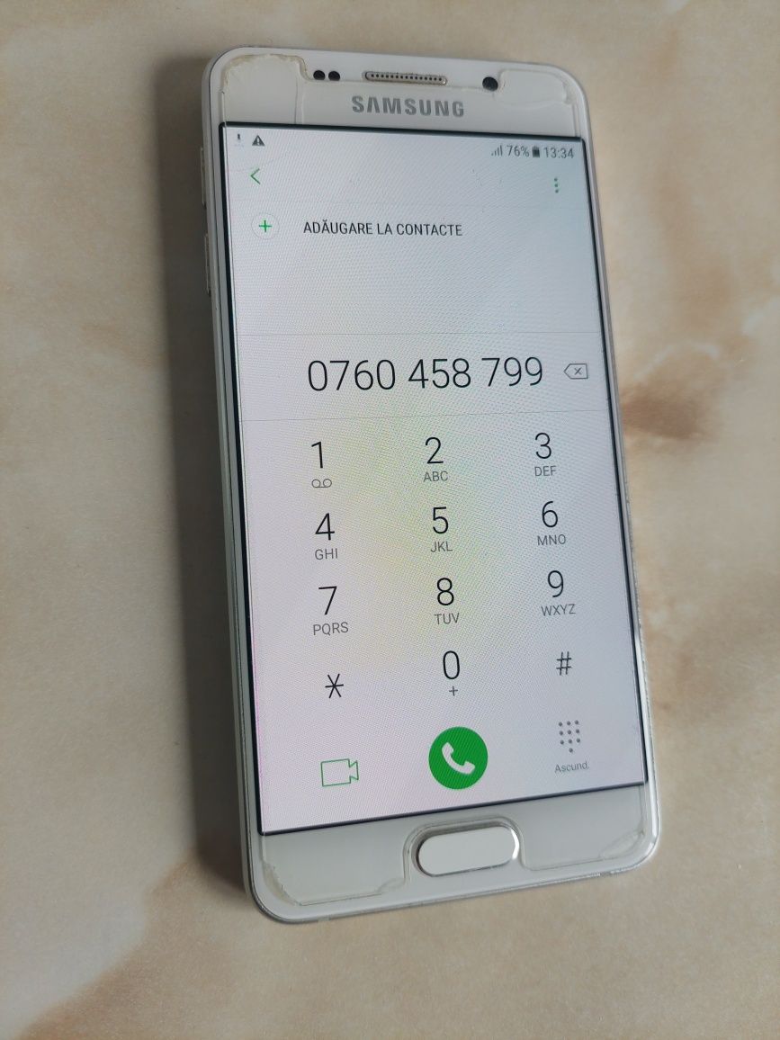 Vând Samsung A3 2016 ALB/white fără probleme + țiplă //poze reale