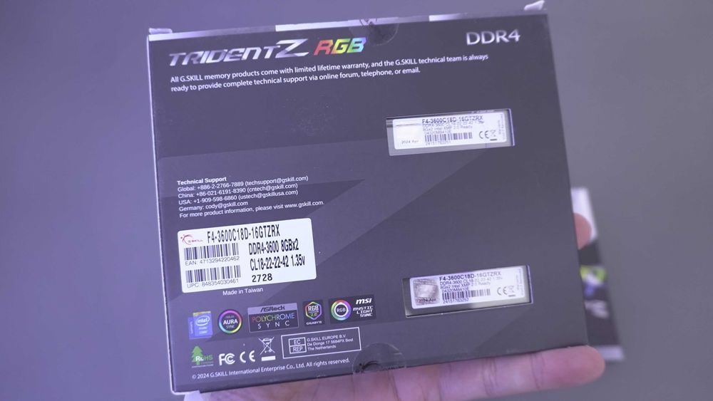 G.SKILL - Trident Z, 2x8GB (16GB), DDR4, 3600MHz - нова рам памет