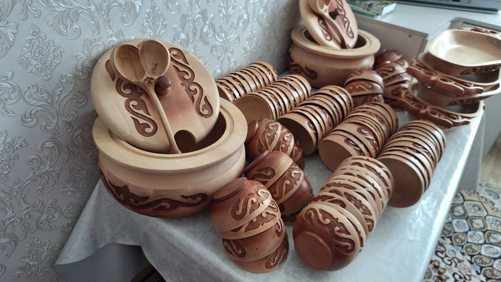 Қымыз құйғыш , 6-12 кесе , ожау