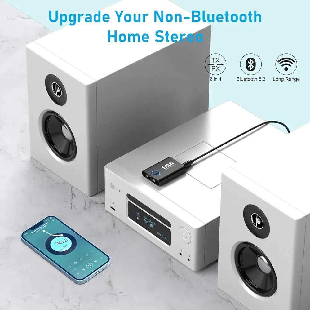 1Mii ML301 Bluetooth 5.3 Transmitter Receiver, Dual Link