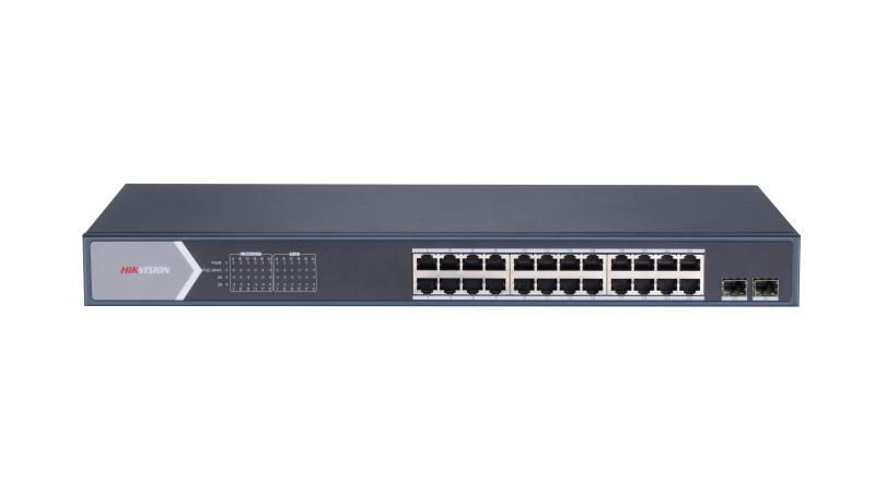 Hikvision POE 24-портовый гигабитный неуправляемый коммутатор  DS-3E0