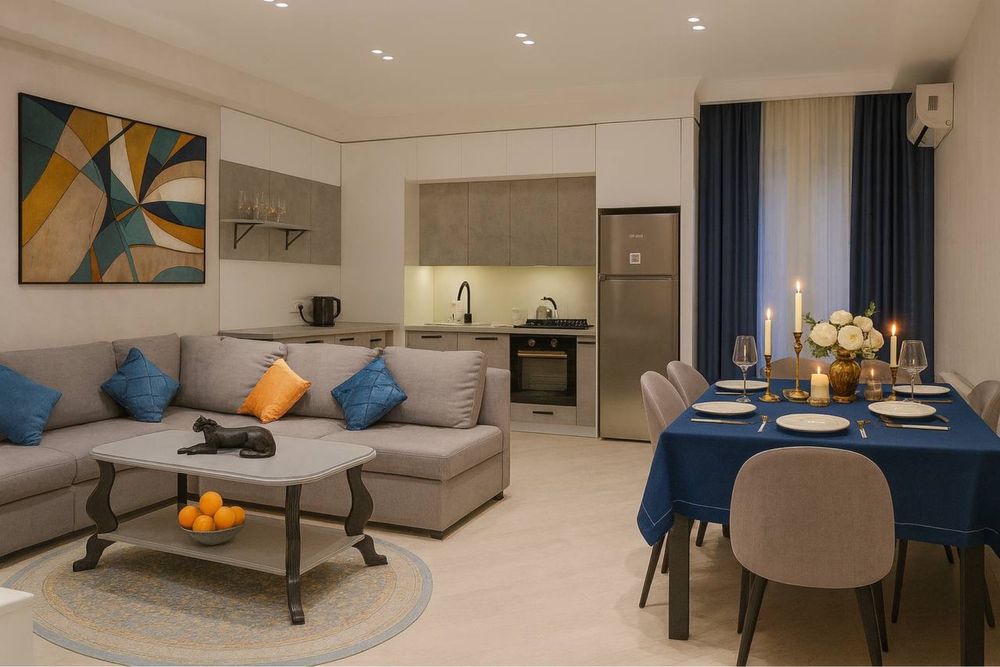 Уютные современные аппартаменты, жк Казахстан на метро минор