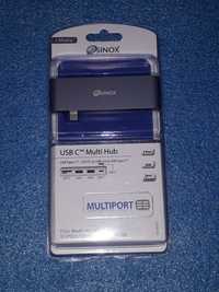 Adaptor pt Apple Mackbook Sinox USB-C 5-in-1 hub SD MicroSD USB USB-C