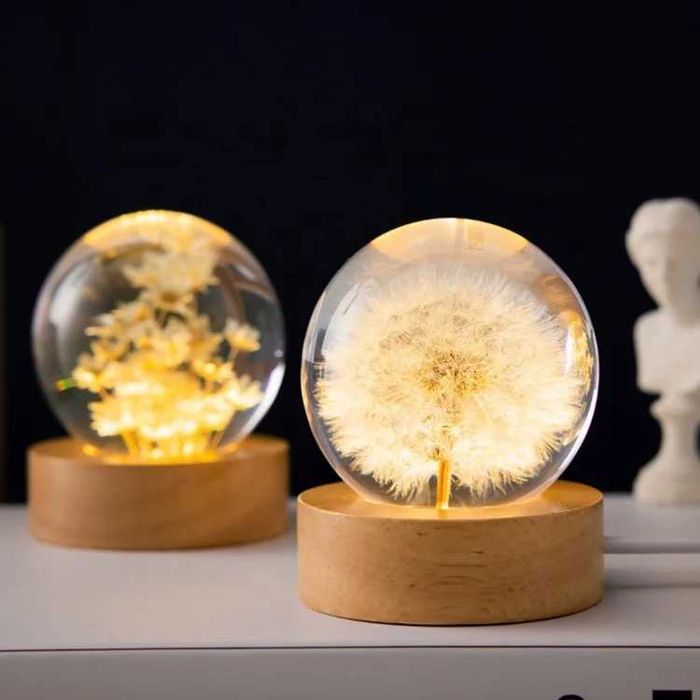 Ръчно изработени епоксидни лампи с цветя, безсмъртно цвете!