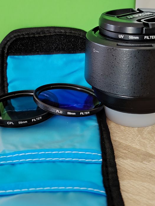 Nikor 50mm f 1.4 + filtre UV, FLD, CPL