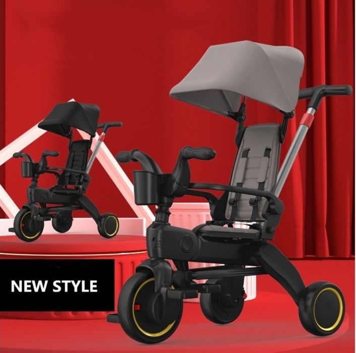 Трёхколёсный велосипед Ining baby 512 серый