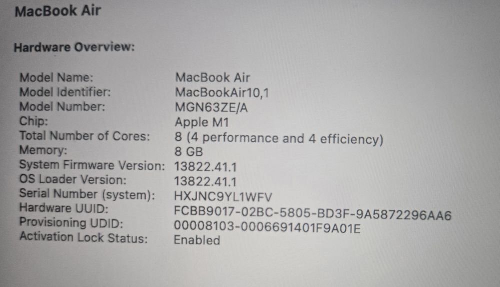 MacBook Air M1 • 8GB/256GB • + Magic Mouse