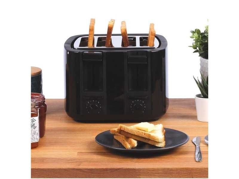 Тостер за 4 Филии Хляб Livoo Feel Good Moments, 1500W, Черен