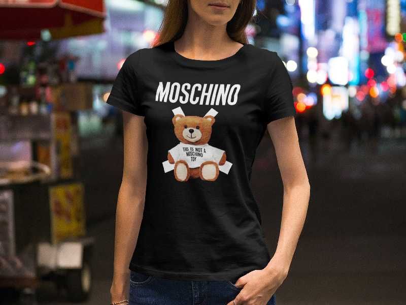 Тениска Moschino Bear принт Различни модели