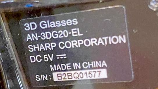 SHARP Ochelari 3D activi