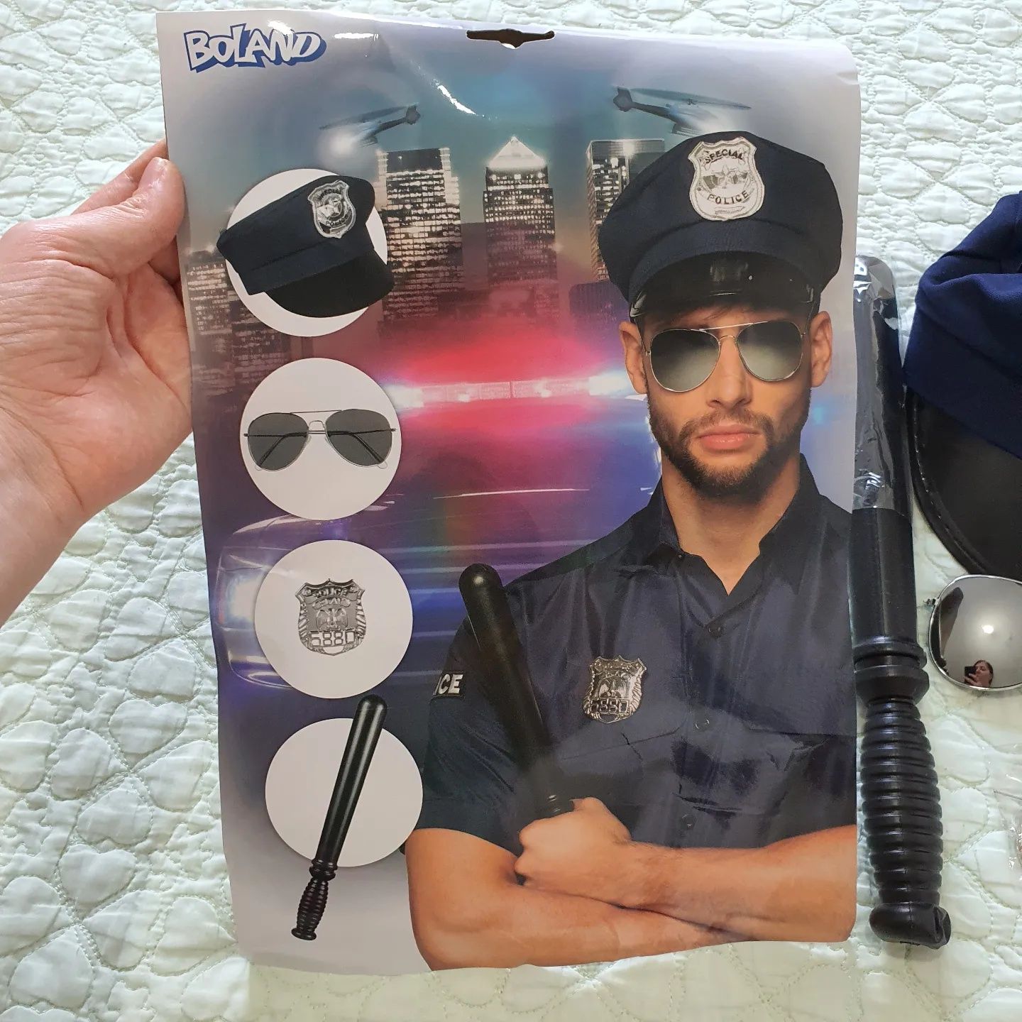 Set de poliție pentru costume, accesorii pentru carnaval, palărie, och