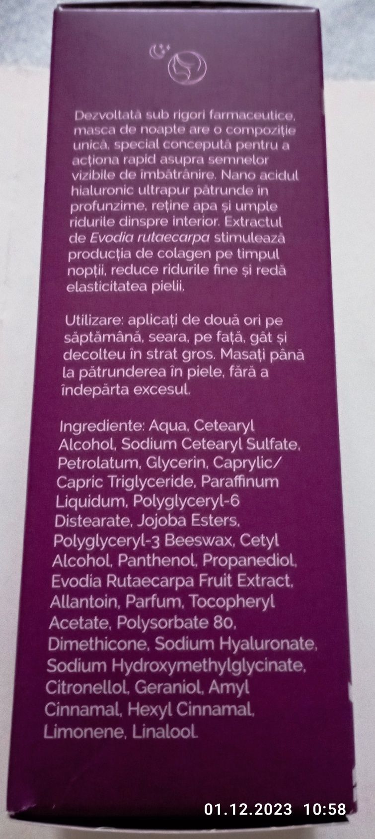 Mască noapte Fiterman 75 ml