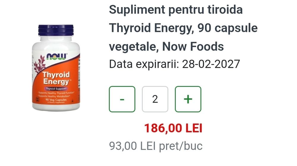 2 x NOW Thyroid Energy
