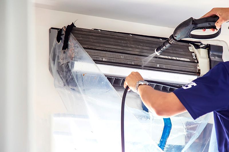 Igienizare aer conditionat cu ABUR/Curatare AC