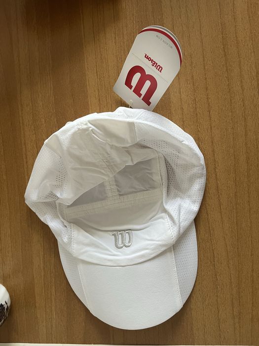 Sapca Wilson alba stretch woven cap