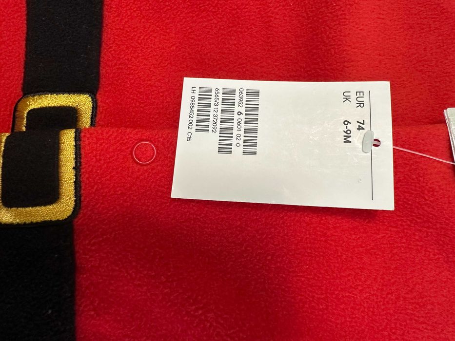 НОВ бебешки коледен костюм и шапка H&M