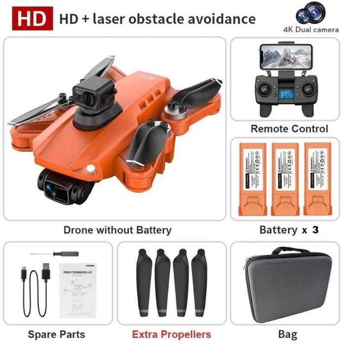 Квадрокоптер L900 SE MAX 4K, лазерен сензор, 3 батерии + кейс