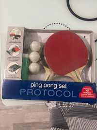 Set ping pong cu fileu si 3 mingii .